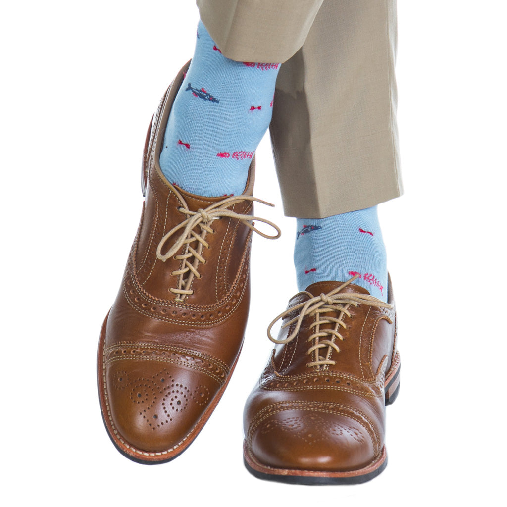 Blue-Coral-Bone-Fish-Sock