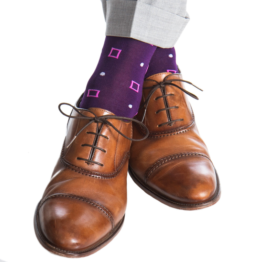 Purple-Rose-Lavender-Cotton-Sock