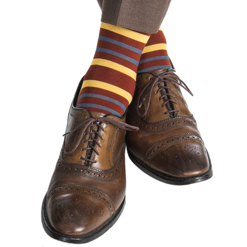 Brown-Blue-Yolk-Striped-Sock