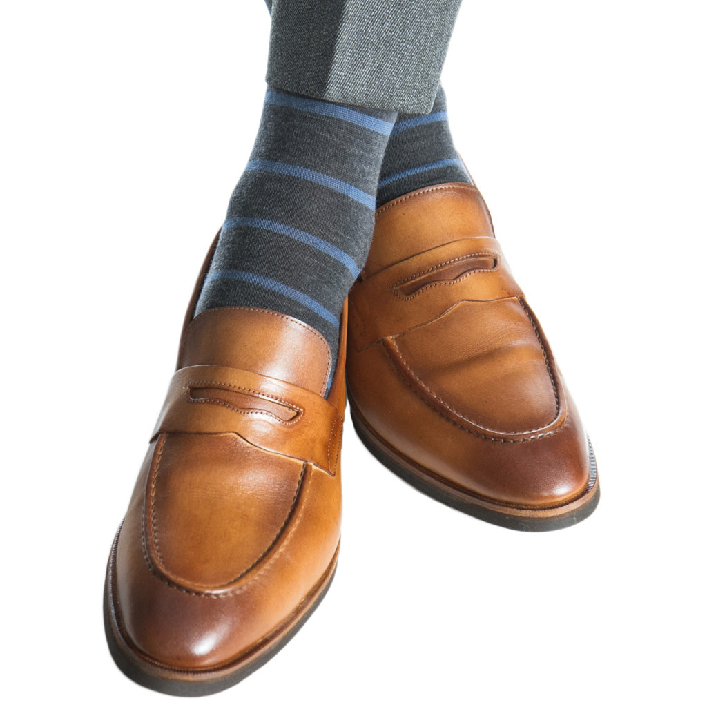Bay-Blue-Charcoal-Wool-Sock
