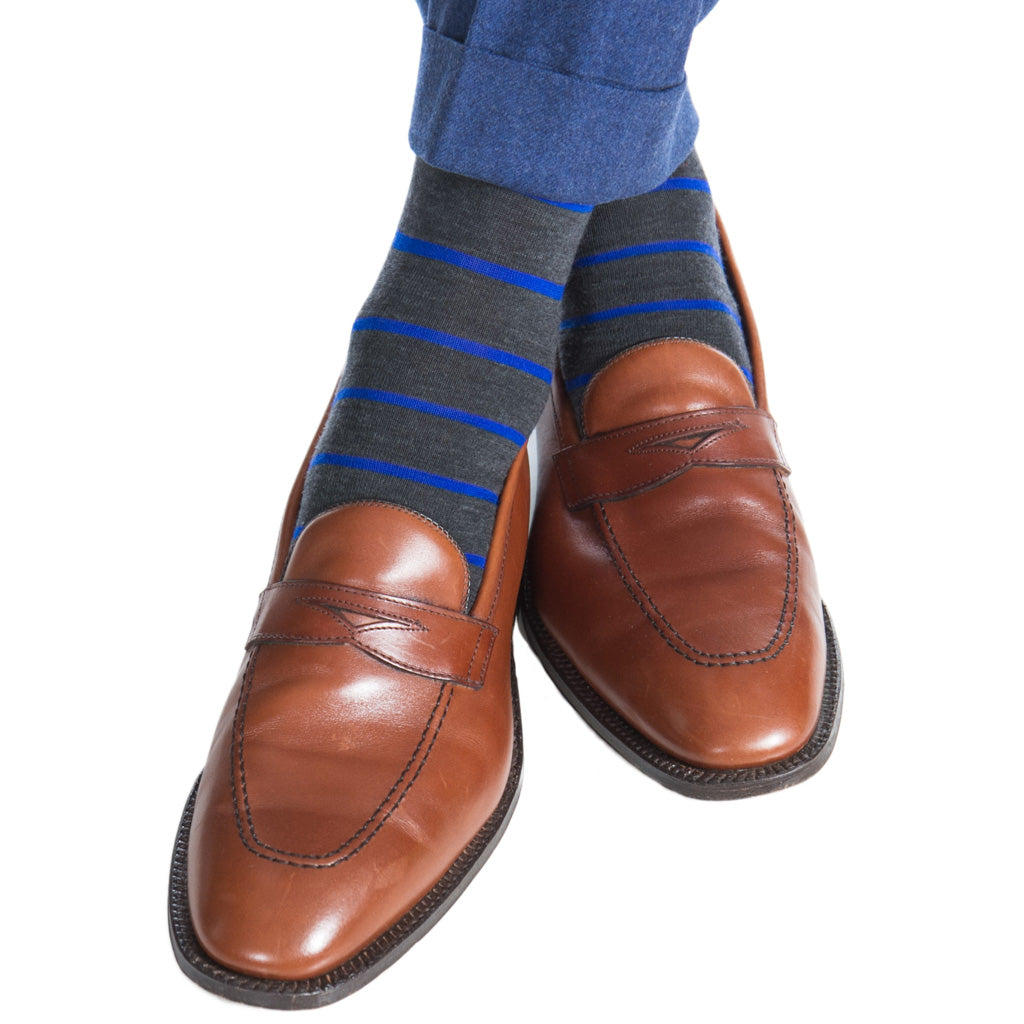 Charcoal-Clematis-Blue-Striped-Sock