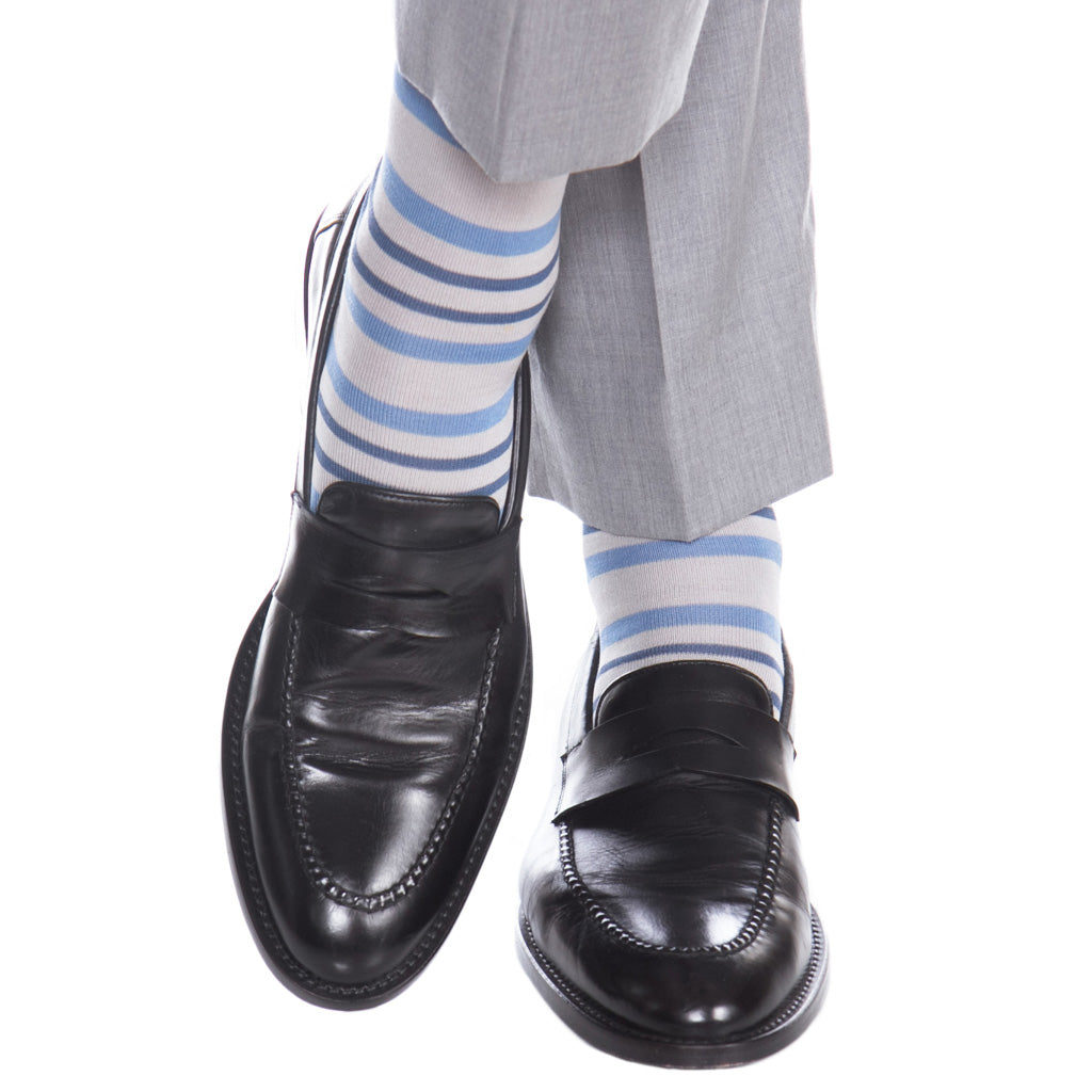 Ash-Blue-Cotton-Sock