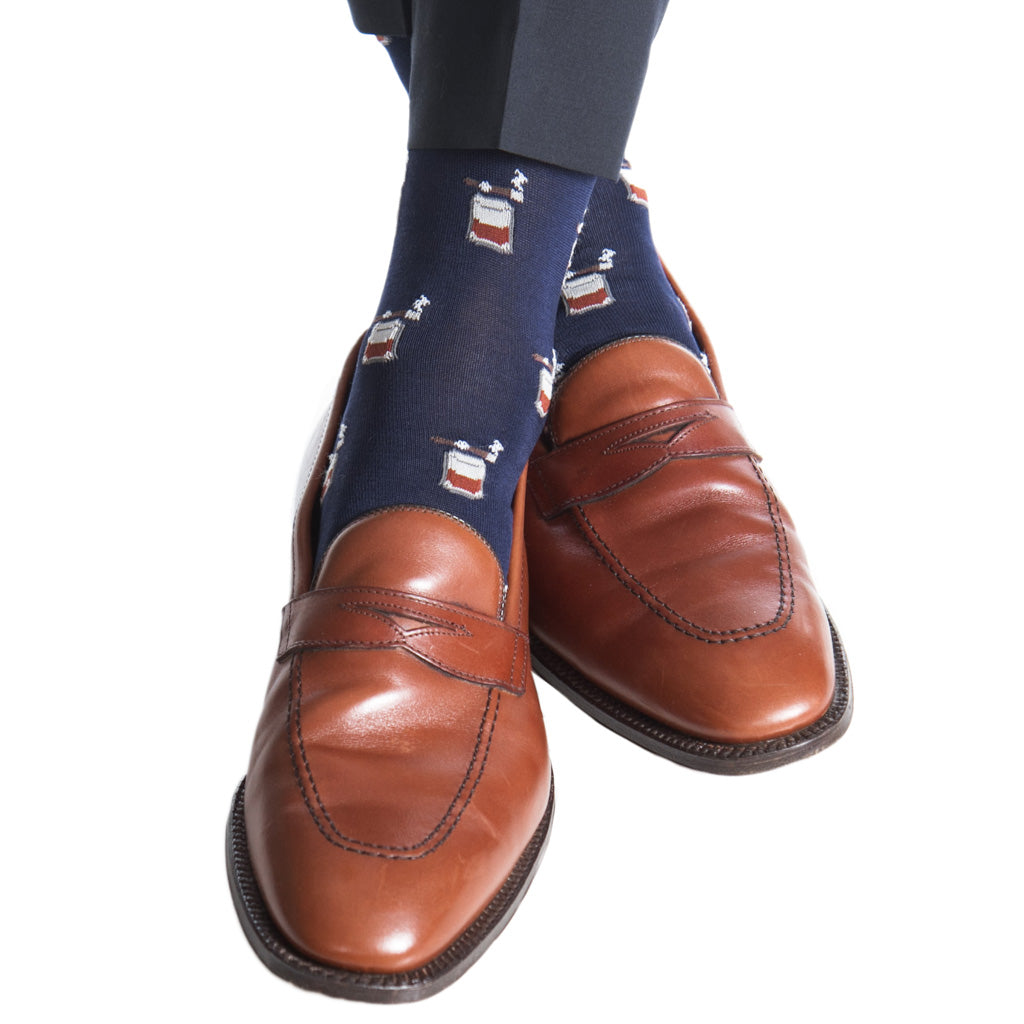 American-Made-Classic-Blue-Cotton-Sock