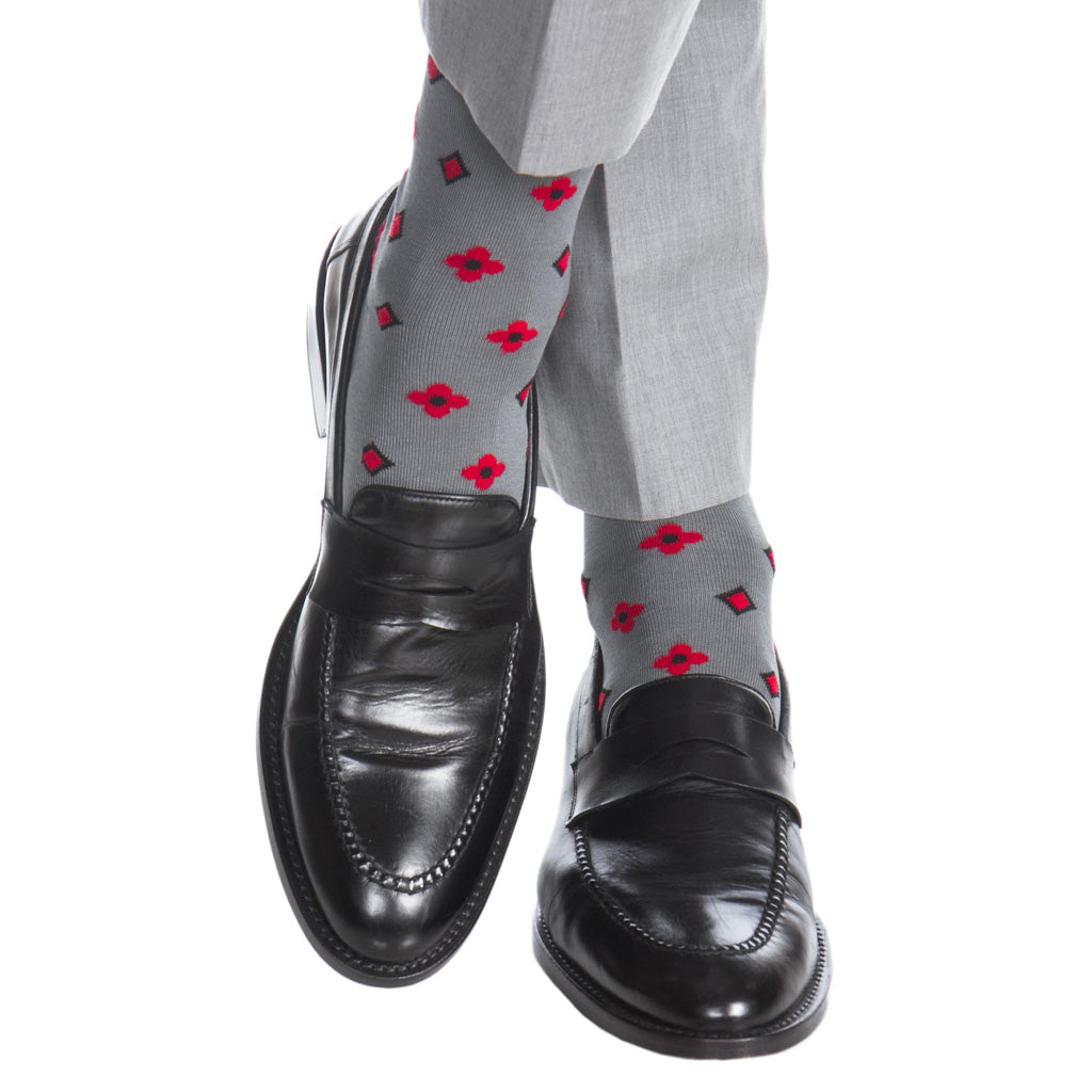 USA-Made-Grey-Black-Red-Neat-Sock