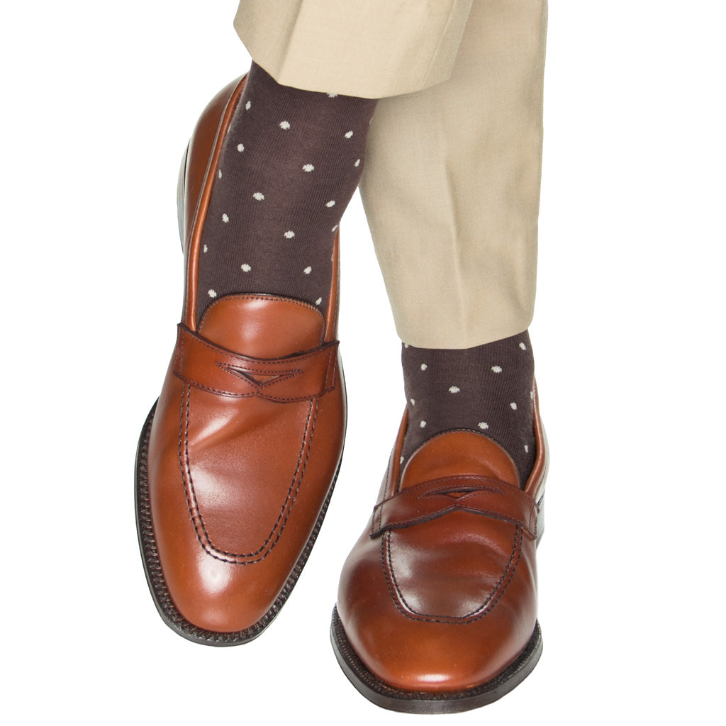 Brown-Tan-Dot-Sock