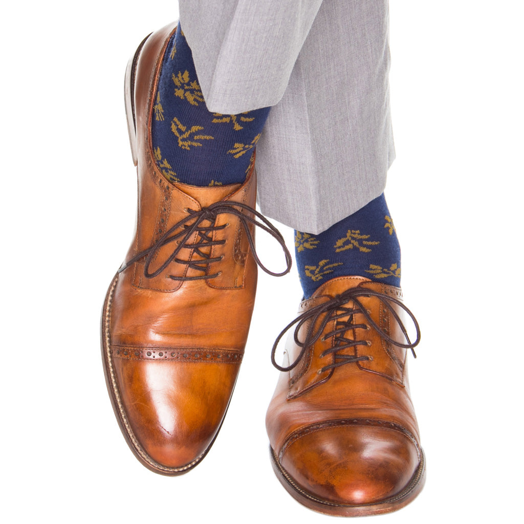 Navy-Gold-American-Made-Wool-Sock