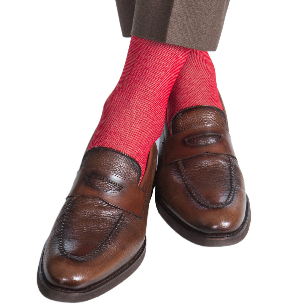 Red-Tan-Nailhead-Sock