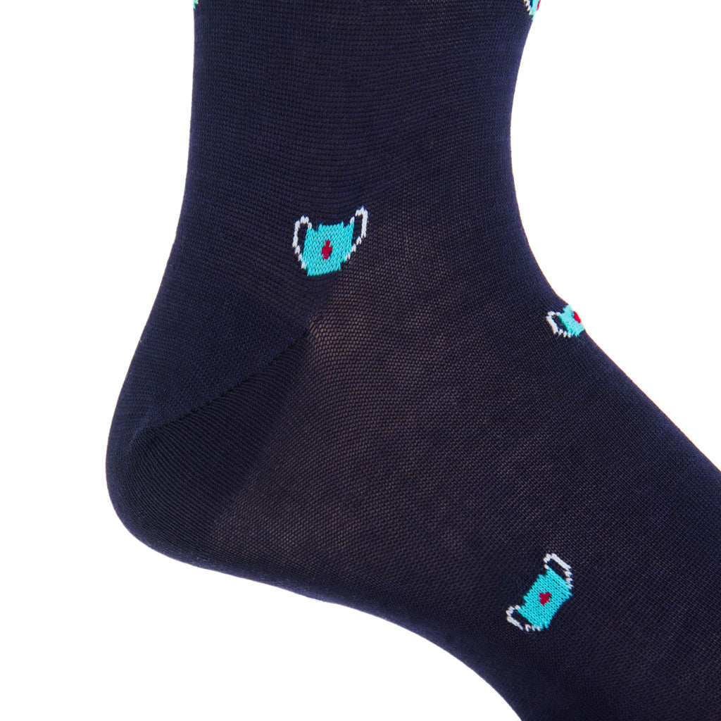 Navy-Red-Cross-Ceramic-Mid-Calf-Sock