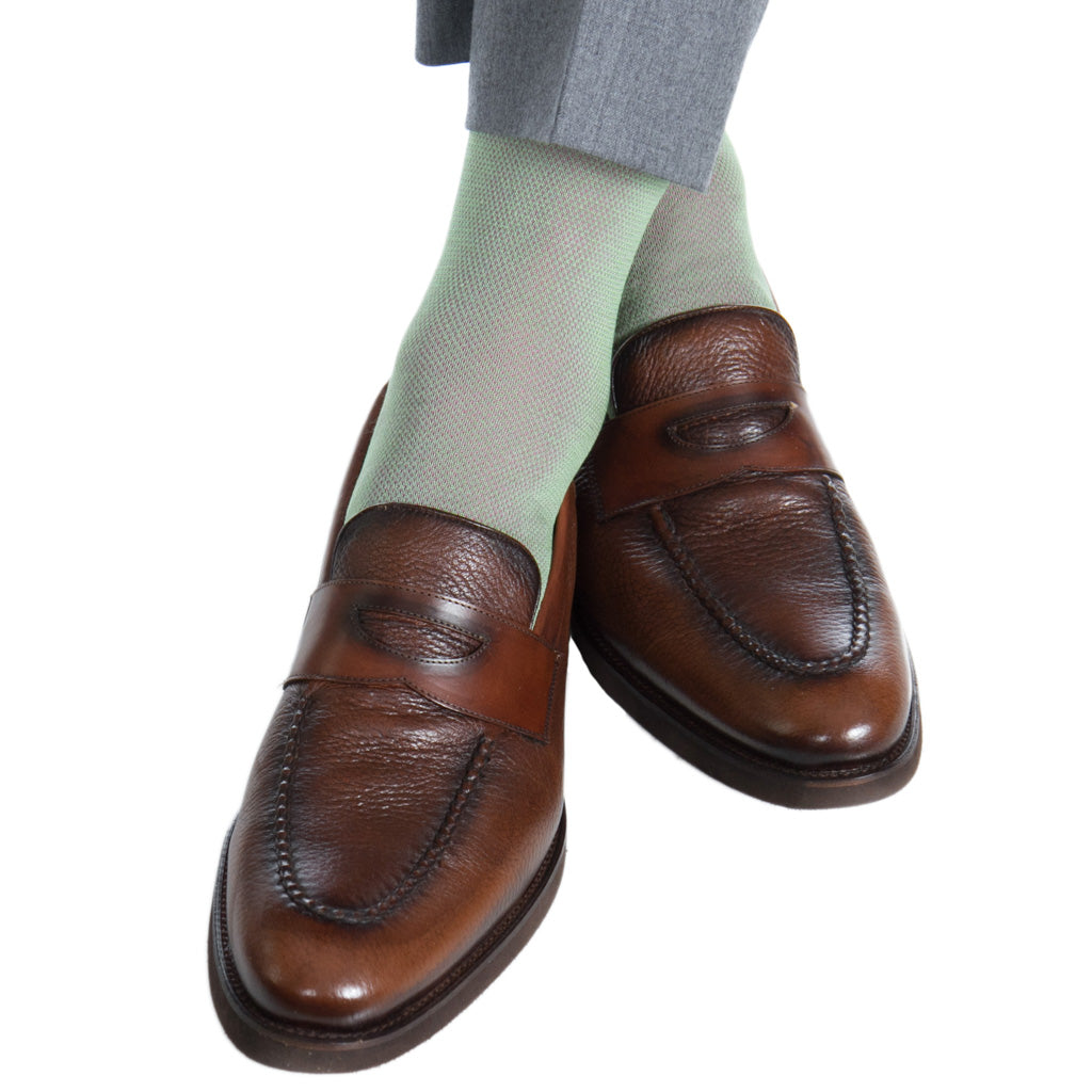 Greeen-Pink-Nailhead-Sock