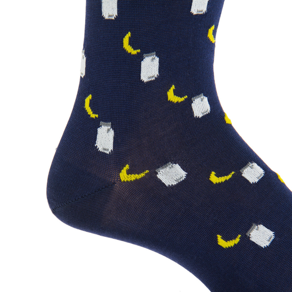 MC-Navy-Yellow-White-Grey-Sock