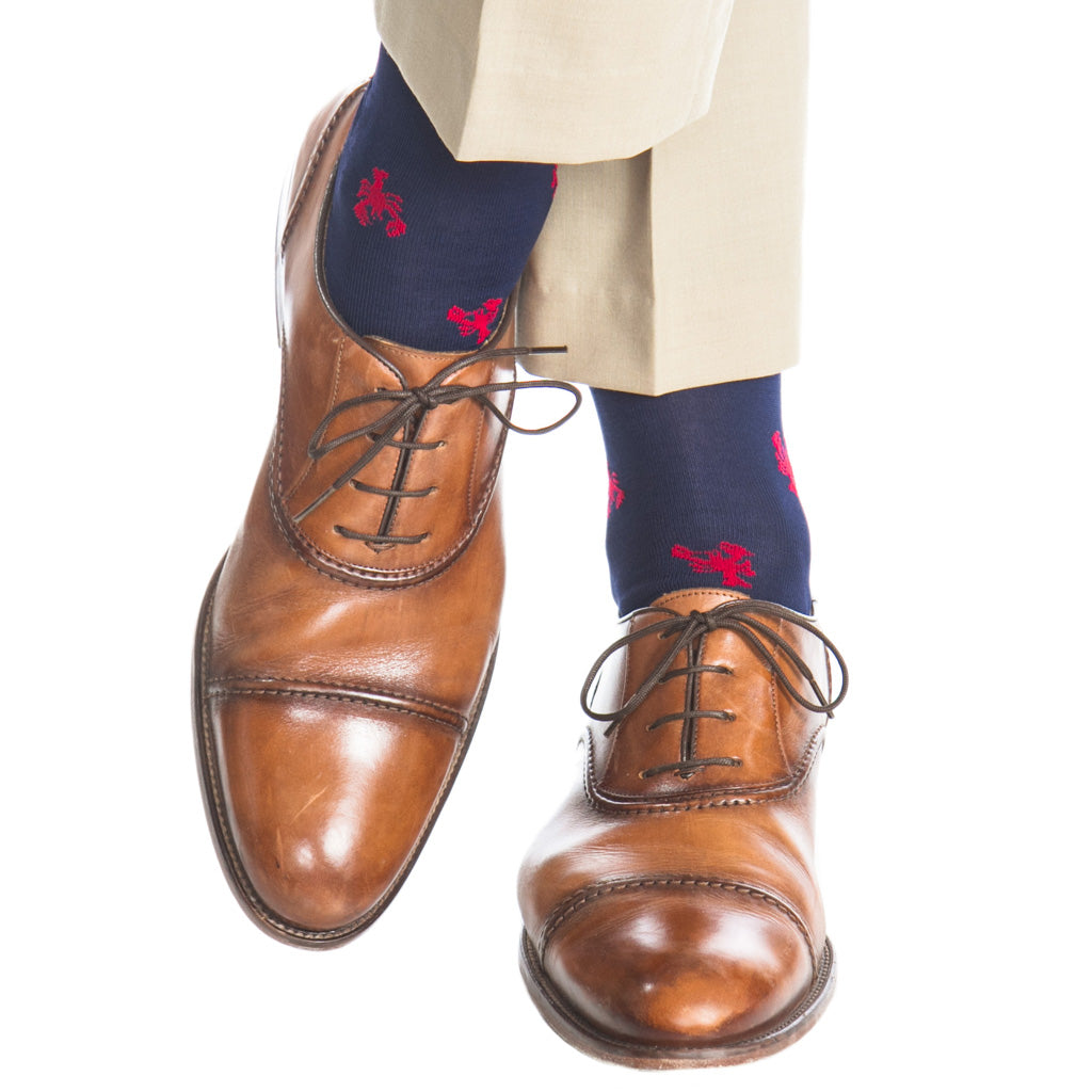 Navy-Red-Lobster-Sock