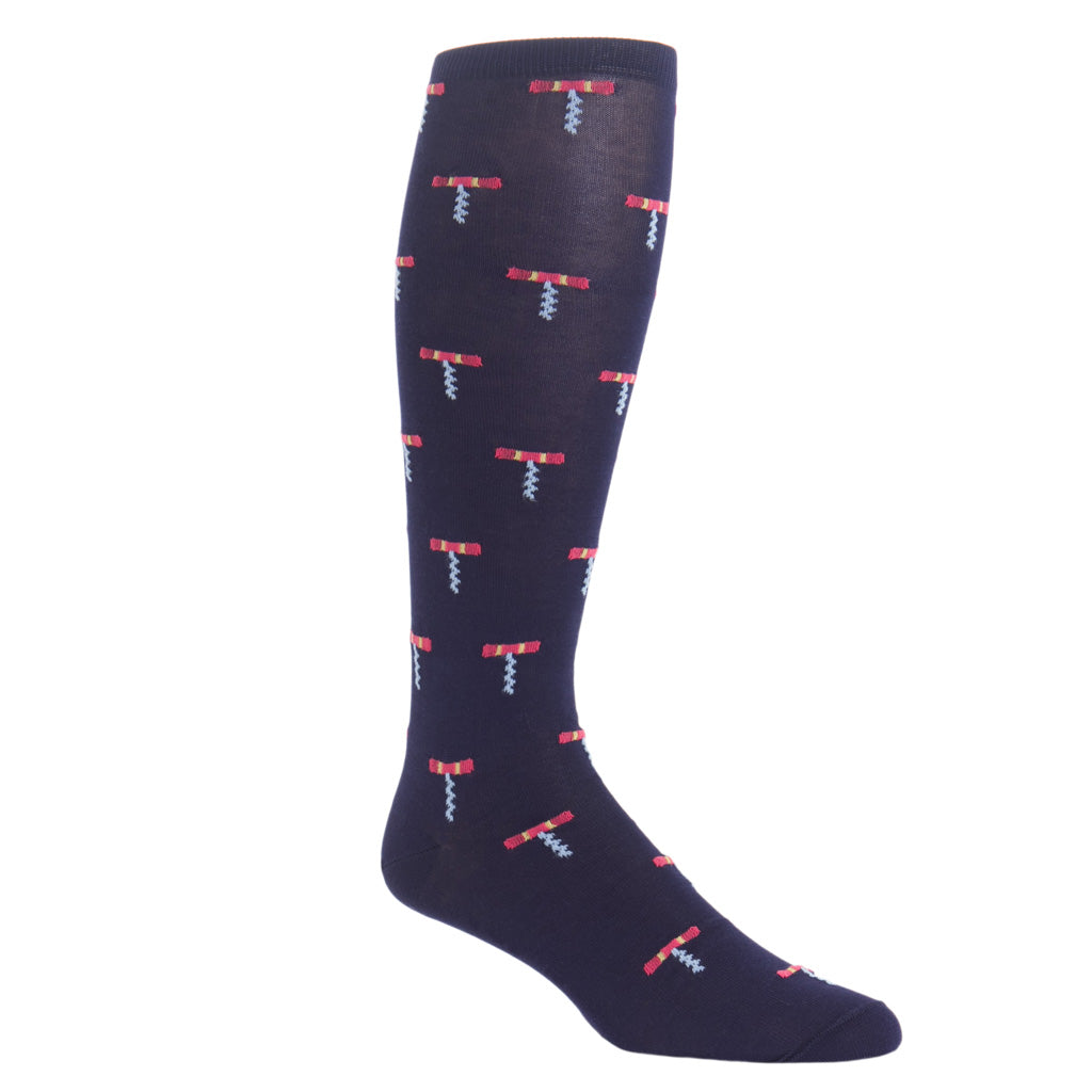 Blue-Corkscrew-Sock