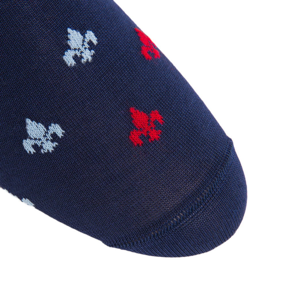 Fleur-De-Lis-Cotton-Sock