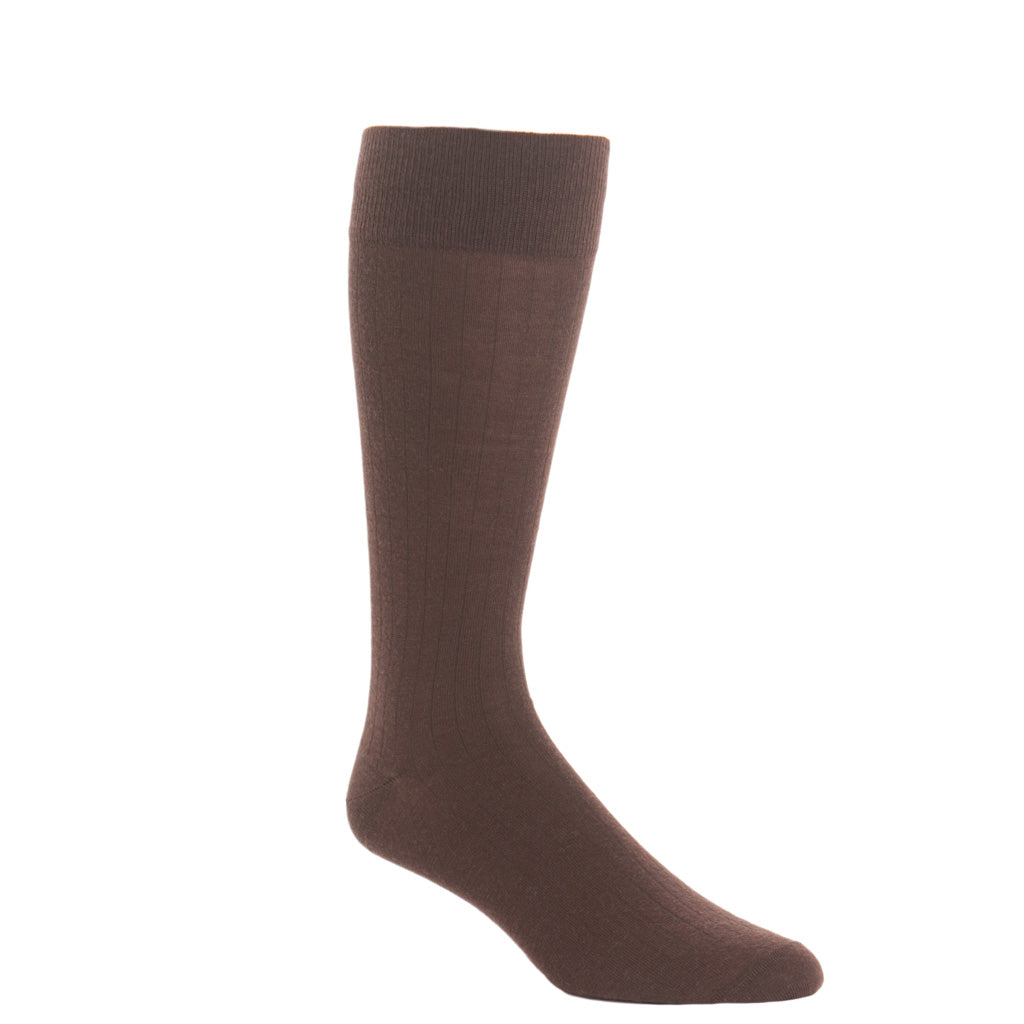 Brown Ribbed Mens Dress Sock Brown Ribbed Mens Dress Sock
