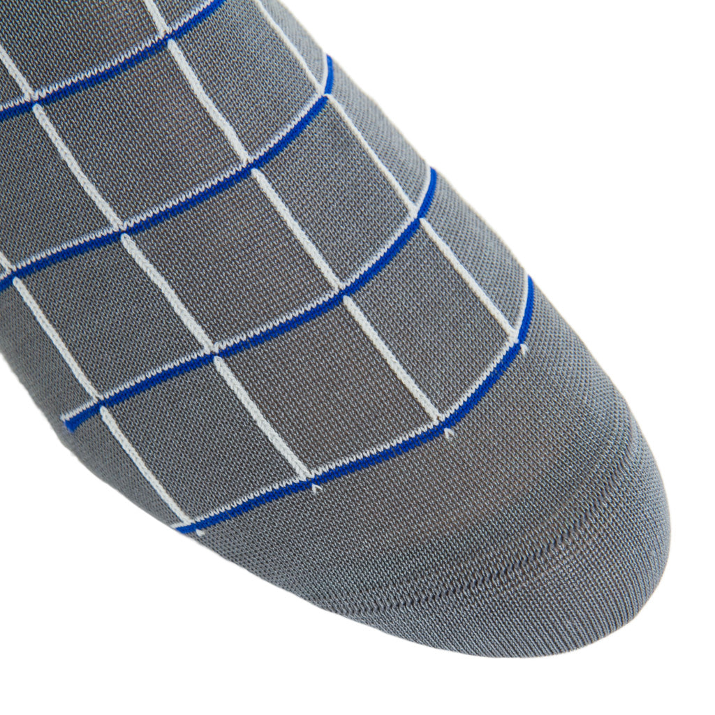 Grey-White-Clematis-Blue-Cotton-Sock