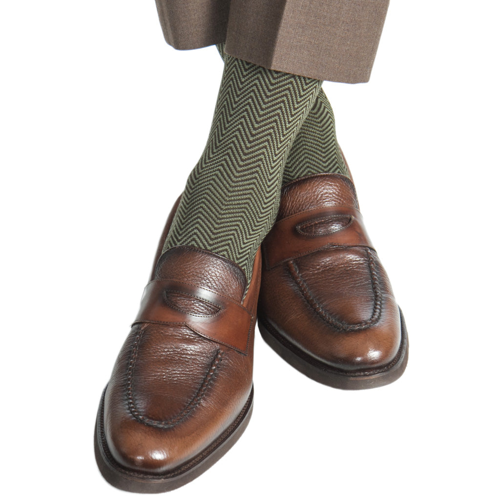 Mens-Chevron-Cotton-Sock