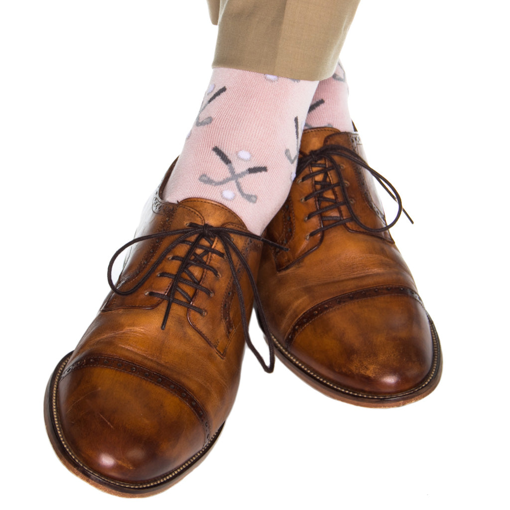 Made-In-USA-Pink-Dress-Golf-Sock
