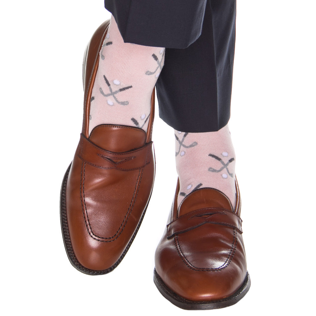 Mid-Calf-Pink-Golf-Sock