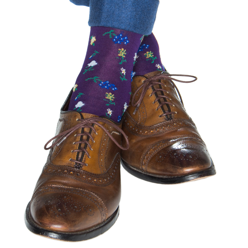 Patterned-Mini-Floral-Cotton-Sock