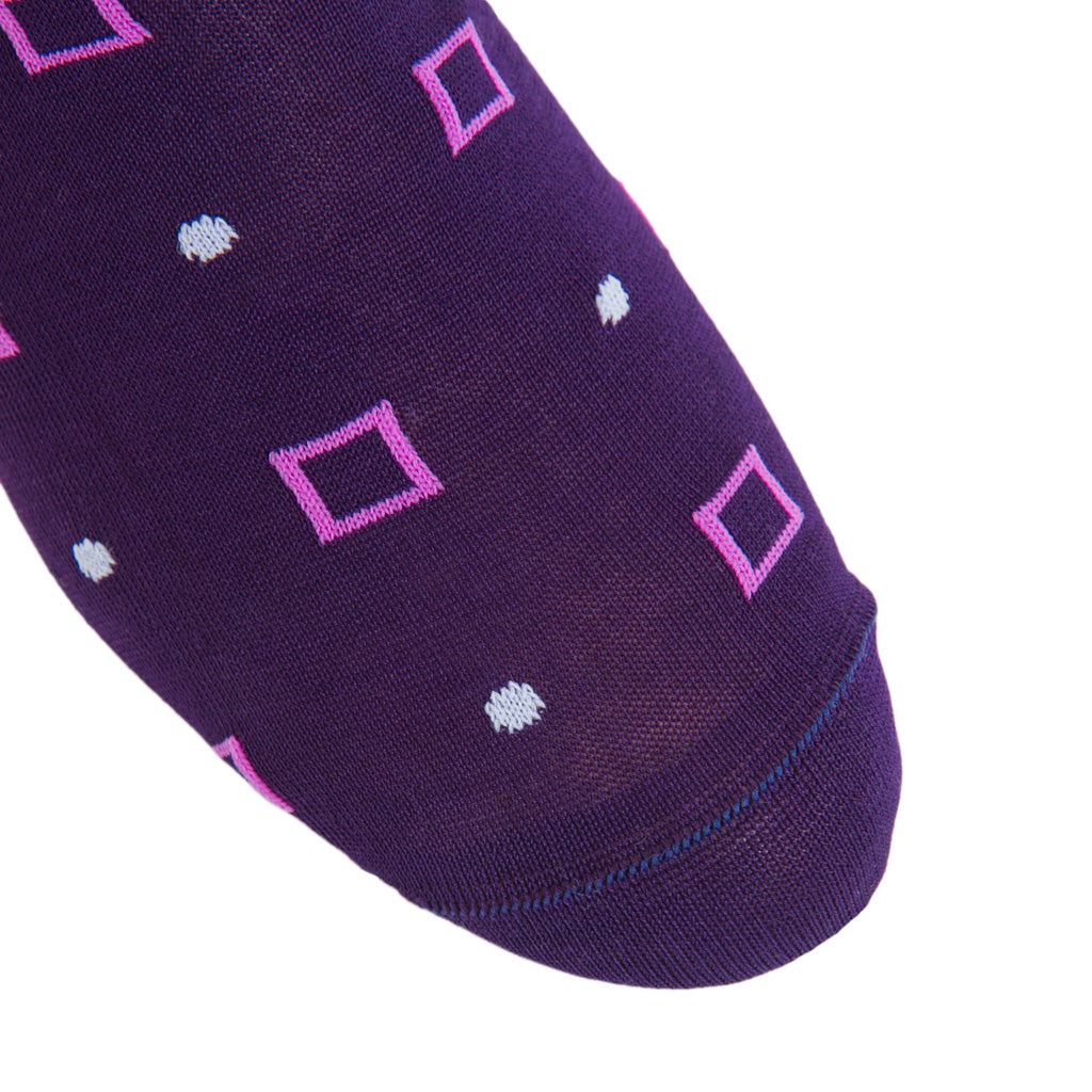 Neat-Sock-Purple-Rose-Lavender-Cotton-Sock