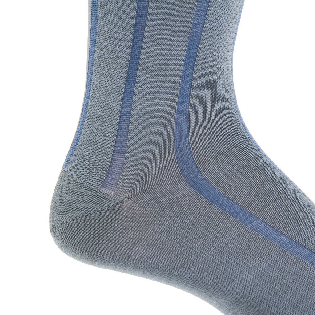 Grey-Blue-Cotton-Sock-USA