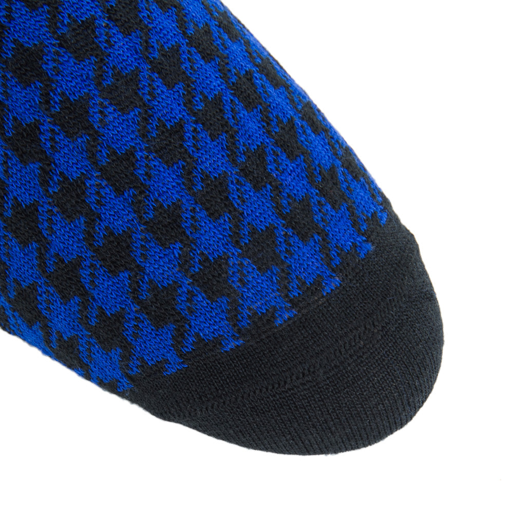 Blue-Black-Houndstooth-Wool-Sock