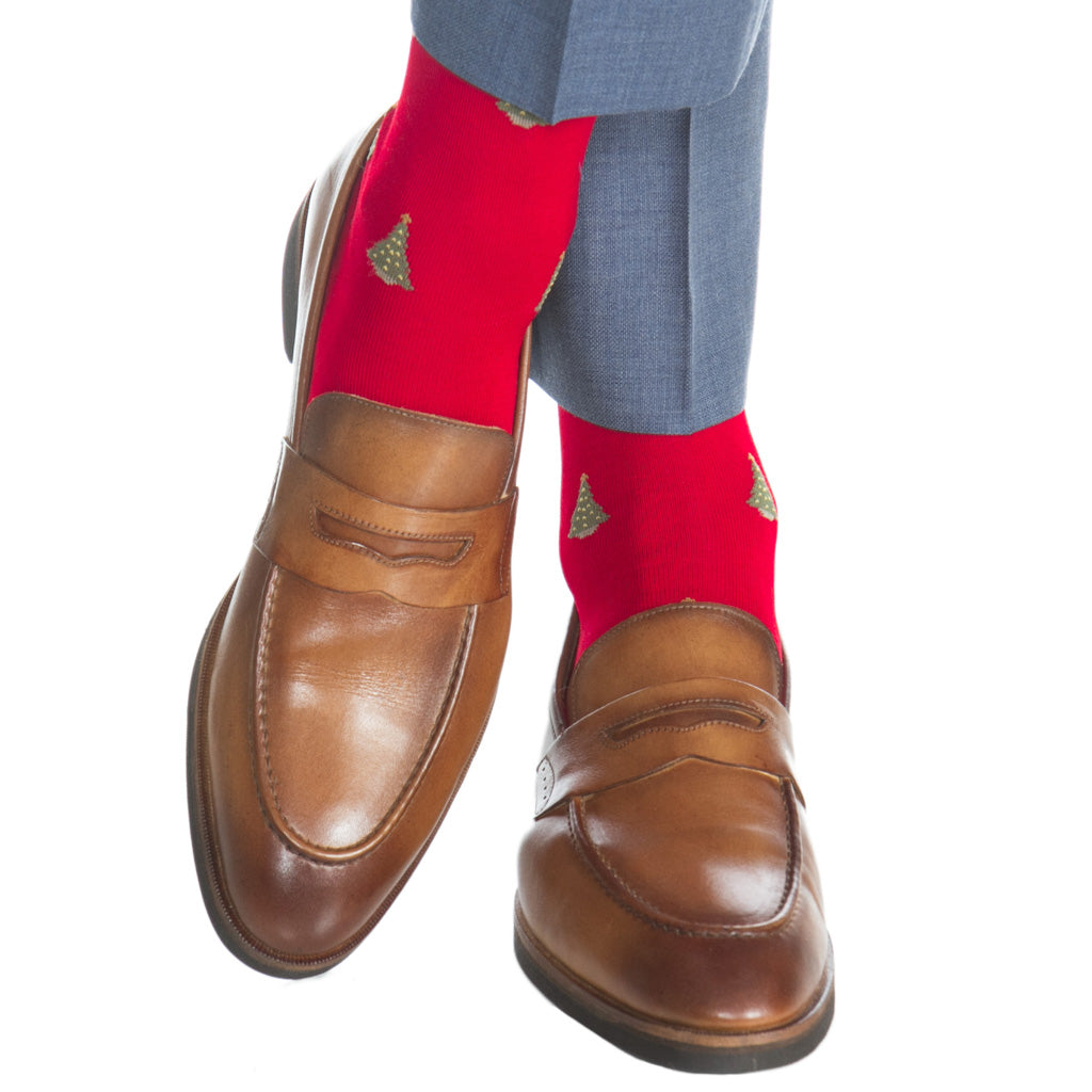 Red-Sock-With-Christmas-Tree-Holiday-Sock