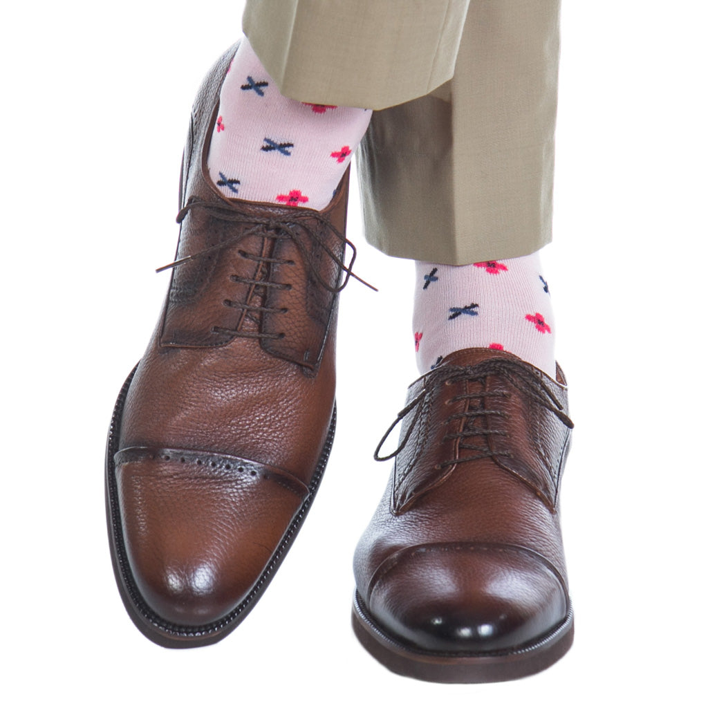 Pink-FLower-Neat-Sock