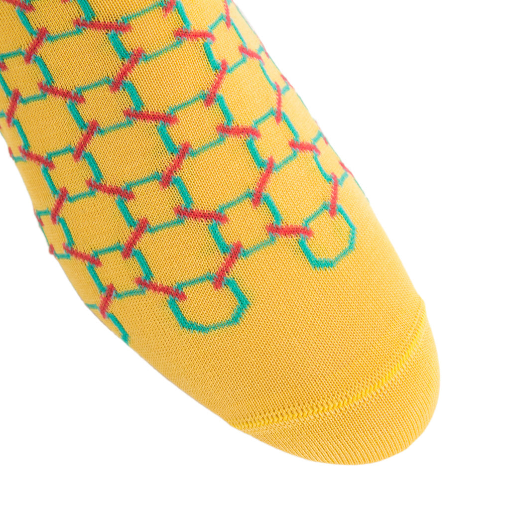 Yolk-Coral-Ceramic-Circle-Socks