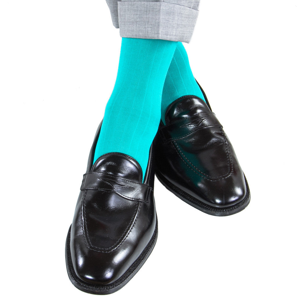 Ceramic Ribbed Linked Toe Mid-Calf - mid-calf - dapper-classics 