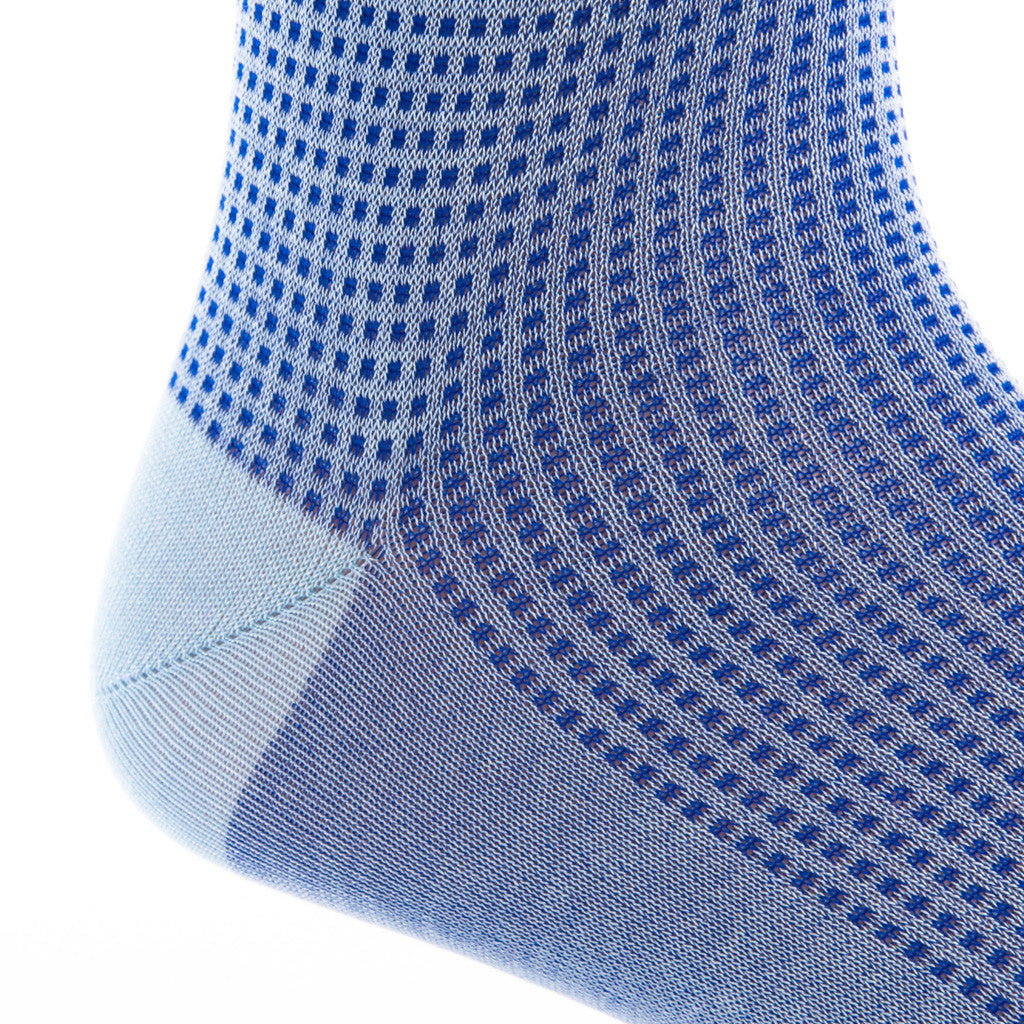 Mens light blue dress socks-over-the-calf-seamless-toe – Dapper Classics®