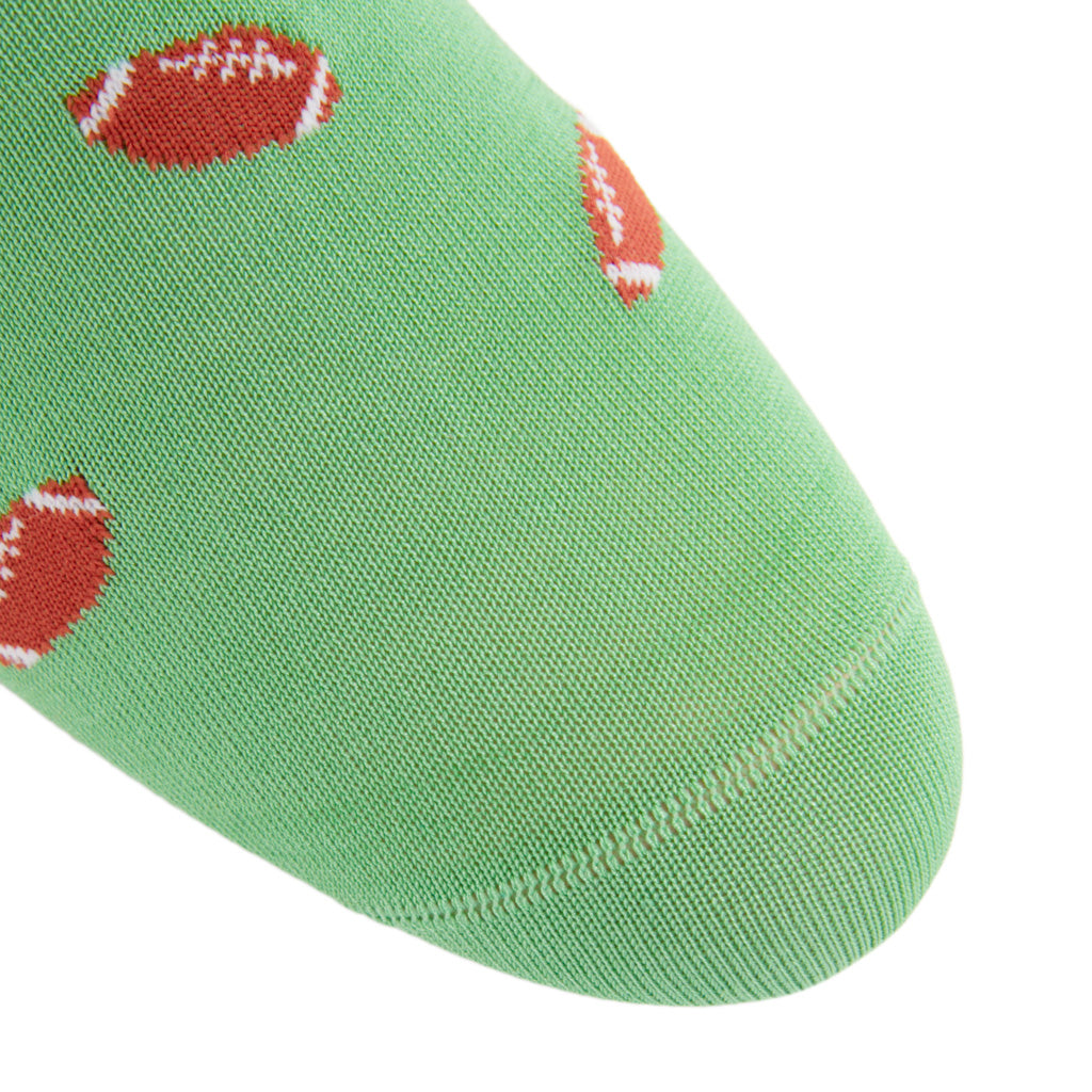 Green-Brown-Football-Sock-Cotton