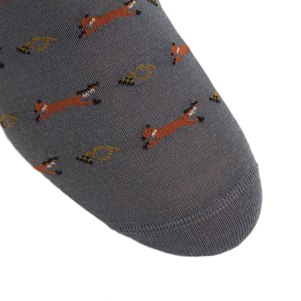 Fox-Horn-Gray-Sock-Wool