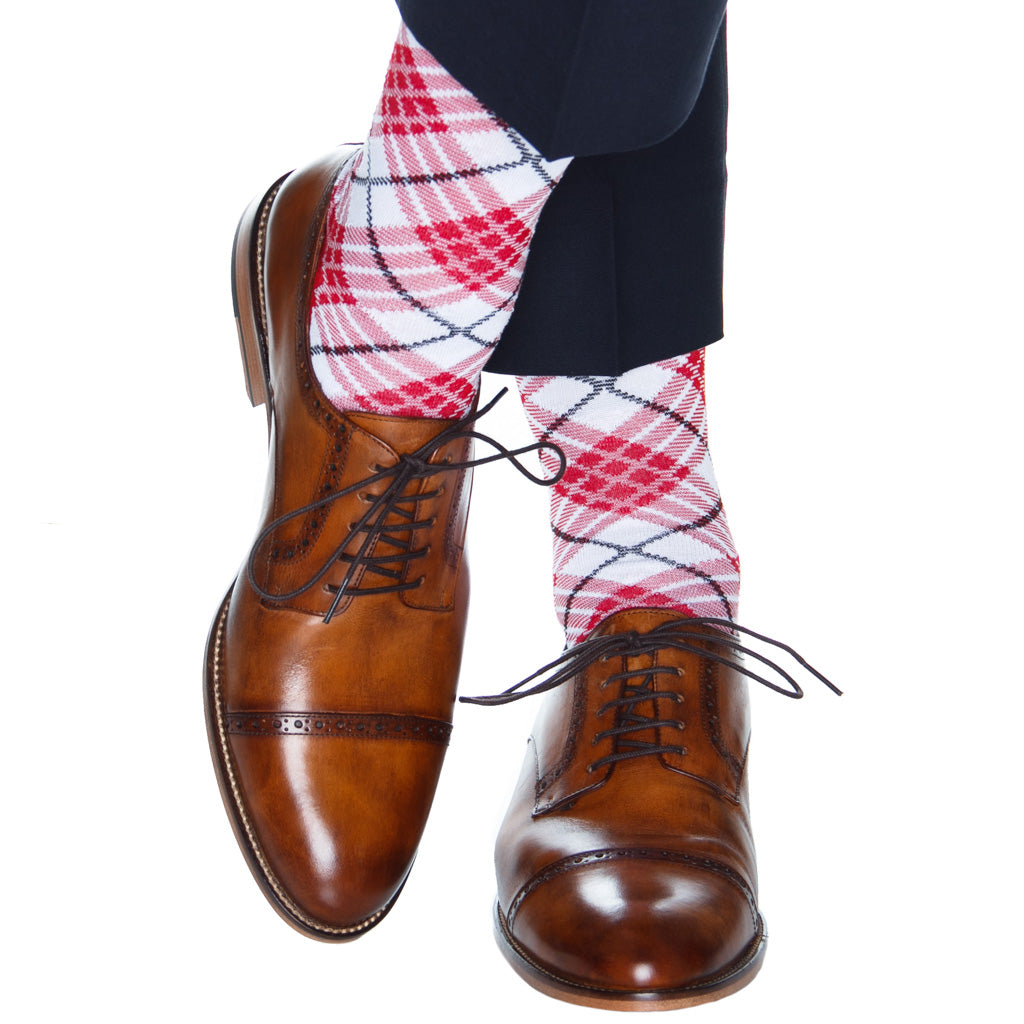 mid-calf cotton argyle sock
