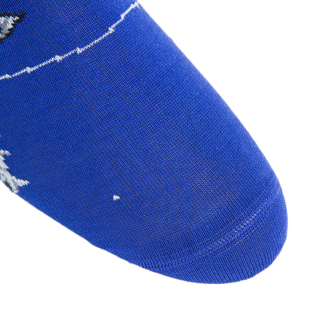 Clematis with Steel Fish Lines Cotton Over-the-Calf Sock