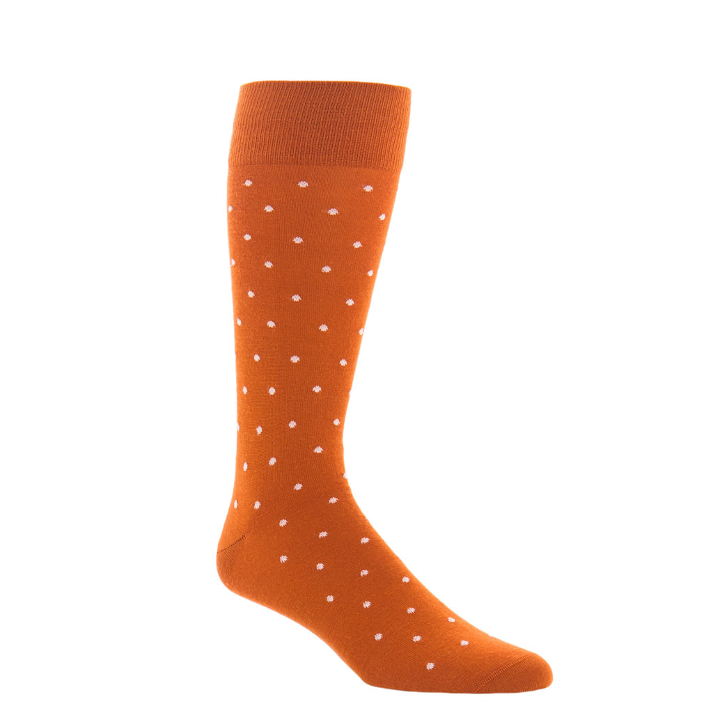 Made-In-USA-Cream-ORange-Dot-Socks-Wool