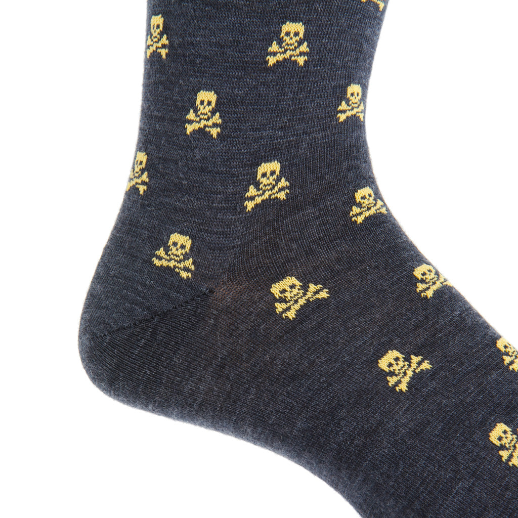 Mid-Calf-Charcoal-Saffron-Skull-Crossbones