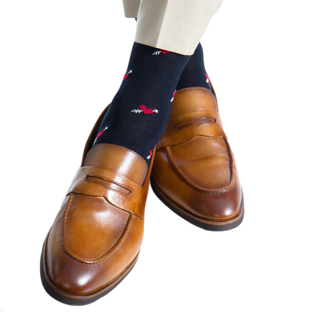 Navy-Heart-Sock
