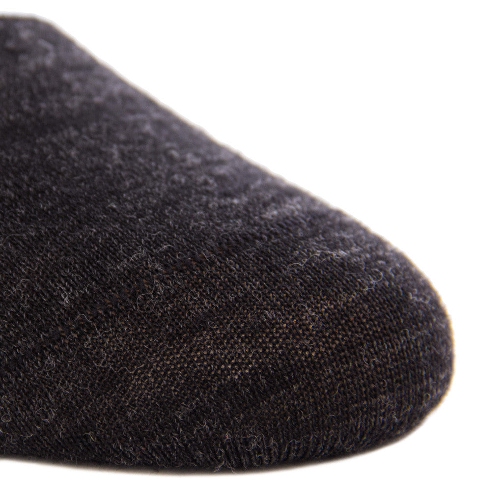 Charcoal with Sky Stripe Linked Toe Fine Merino Wool OTC - over-the-calf - dapper-classics