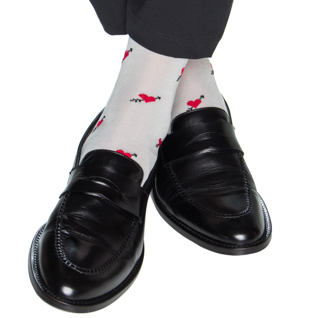 Heart w/Arrow - Ash/Red/Black