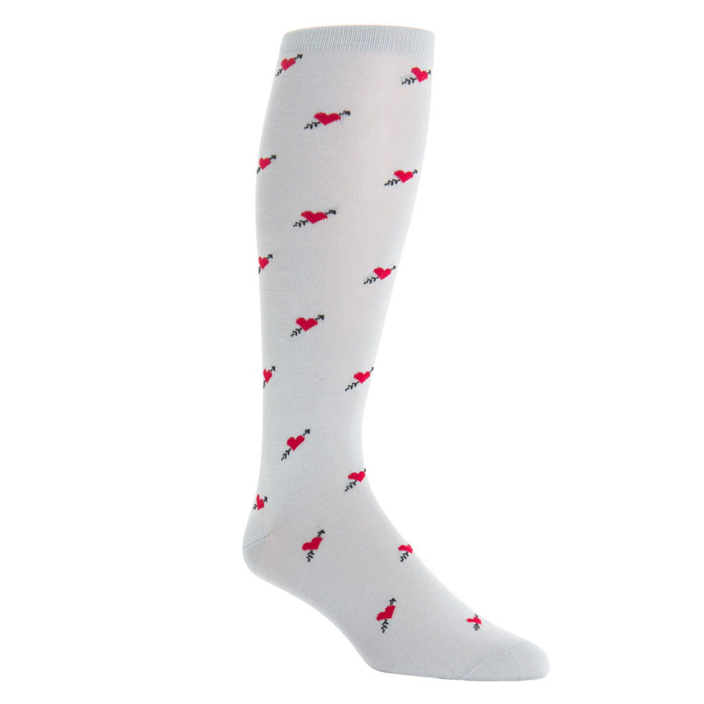 Over-the-calf Ash/Red/Black Heart w/Arrow