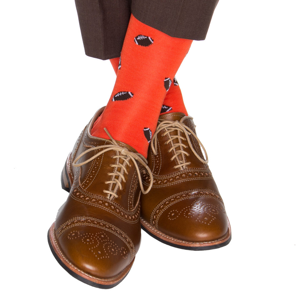 Tigerlily Orange with Brown football