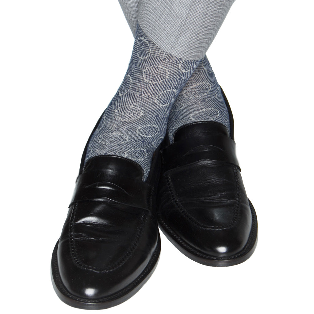 geometric socks wool