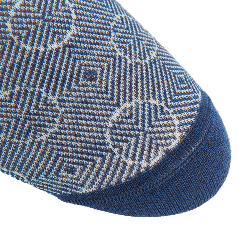 linked-toe dress navy/taupe optic circles wool