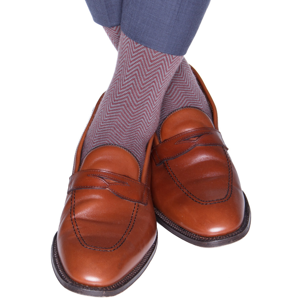 chevron wool sock