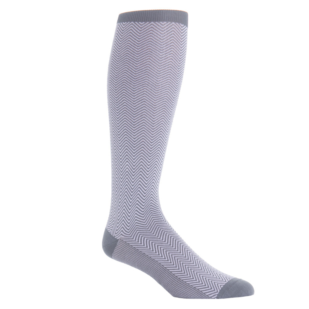 over-the-calf Steel Gray-Lavender Chevron