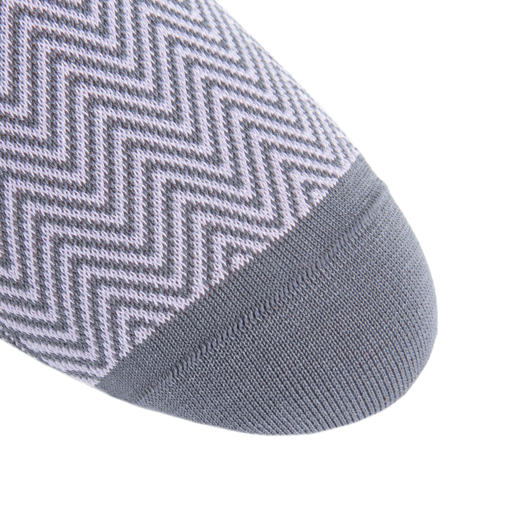 linked-toe Steel Gray-Lavender Chevron