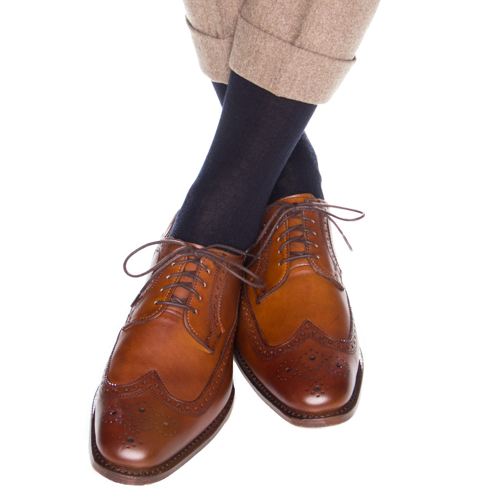 Men's Navy Dress Sock Over The Calf 5-9 Men's Navy Dress Sock Over The Calf 5-9