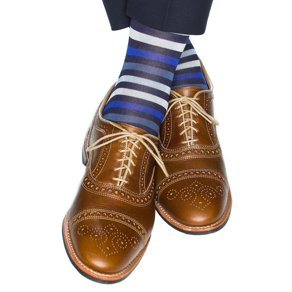 Classic Navy, Cream, Clematis Blue, Indigo Blue, and Sky Blue Quad