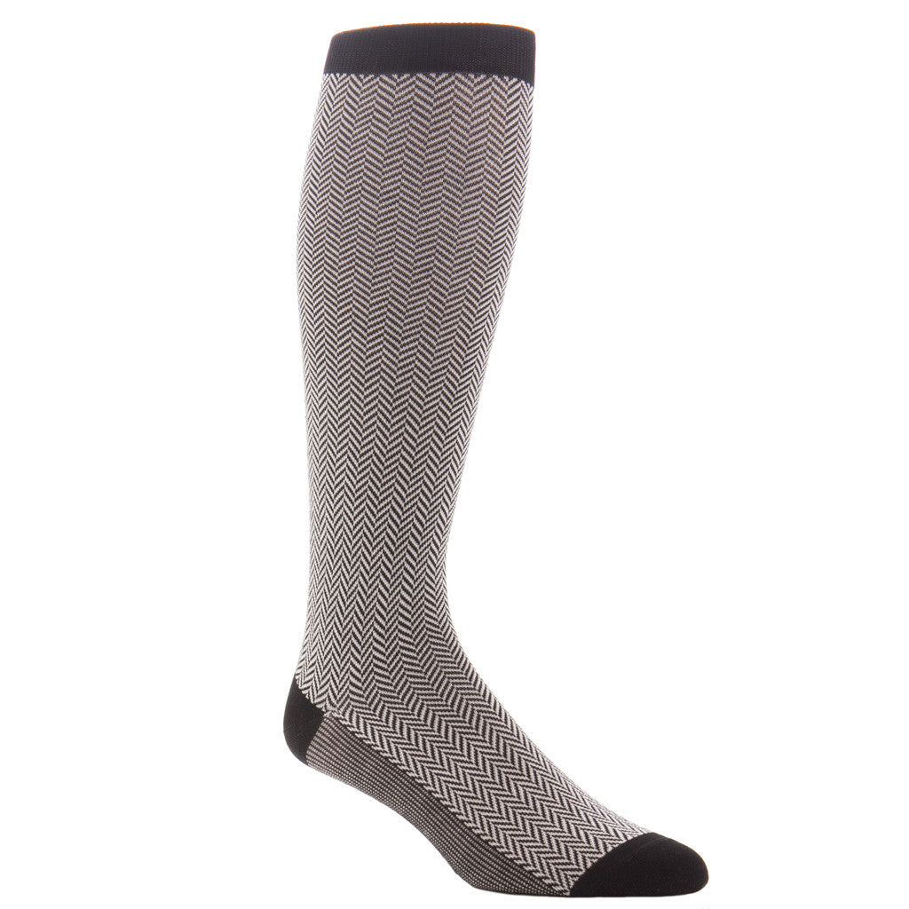 Mens formal dress black herringbone socks – Dapper Classics®